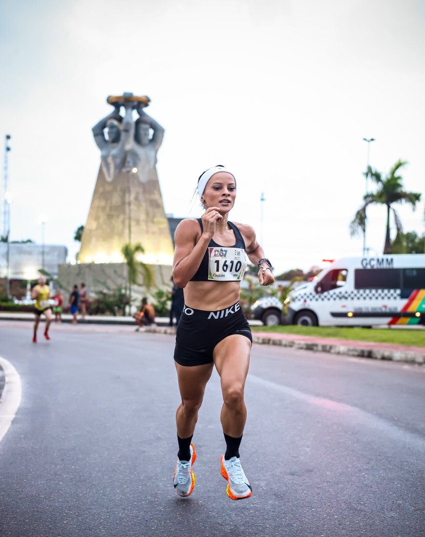 Lenise Net 1º Lugar Geral Feminino na Corrida de Aniversário de 267 anos de Macapá.