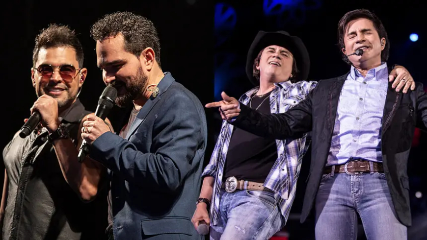 As duplas Chitãozinho & Xororó e Zezé Di Camargo & Luciano fazem o ‘Encontro dos Amigos’ no Maior Réveillon da Amazônia nesta terça-feira, 30