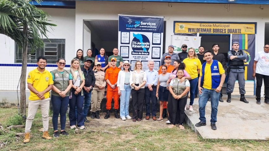 Cidadania em movimento: 2ª Vara de Laranjal do Jari realiza Jornada Itinerante na comunidade Boca do Braço
