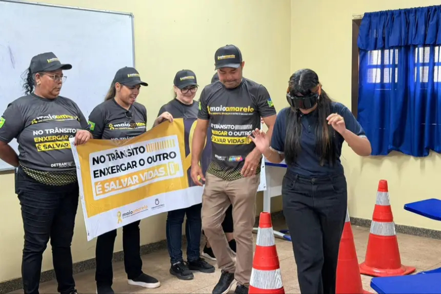 Maio Amarelo 2026 leva ações educativas ao Vale do Jari com foco no respeito à vida no trânsito